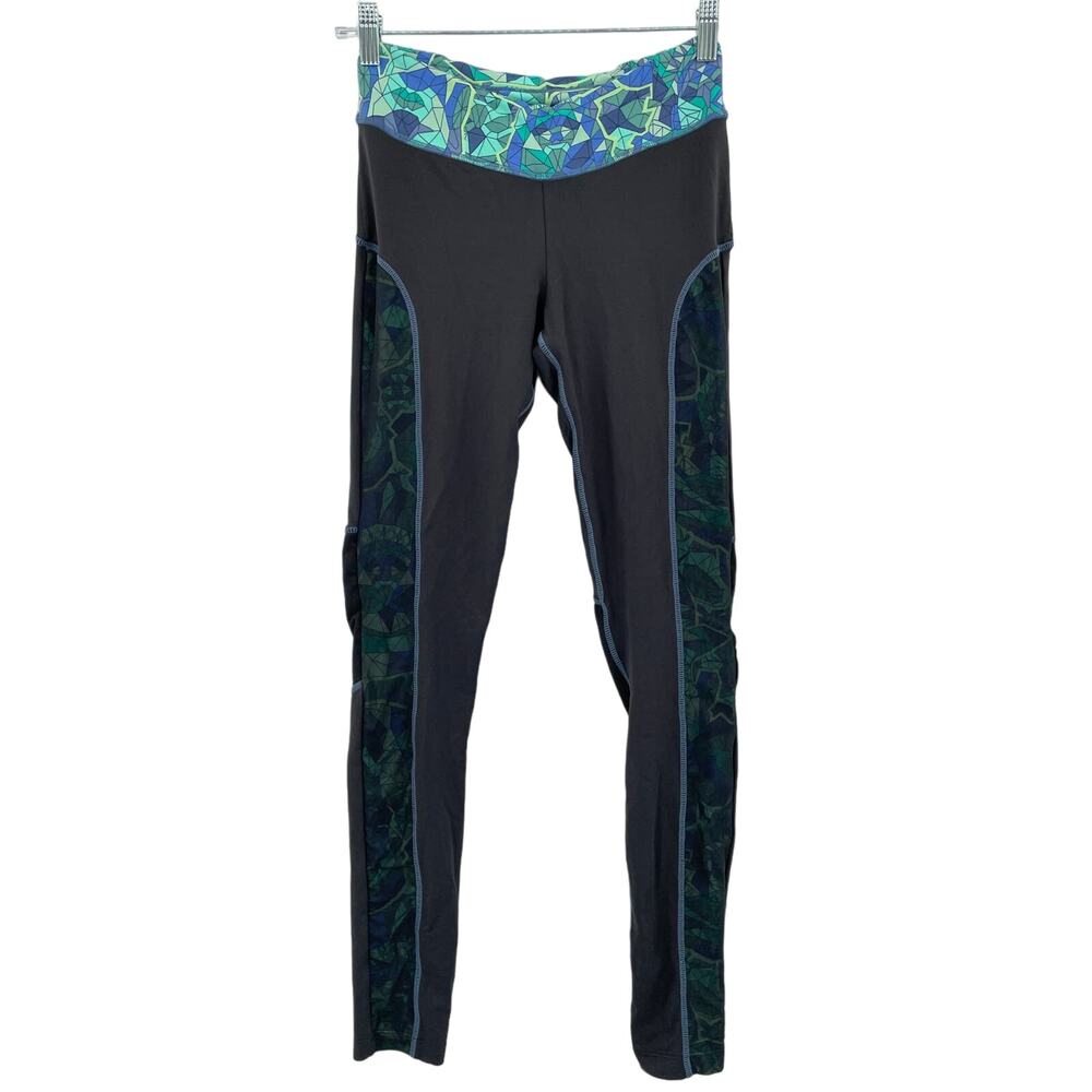 Maaji Gray Green 7/8 Athletic Athleisure Yoga Hiking Leggings M